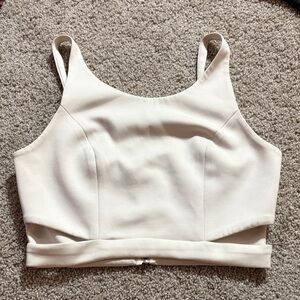 Elegant White Top with Cut Outs
